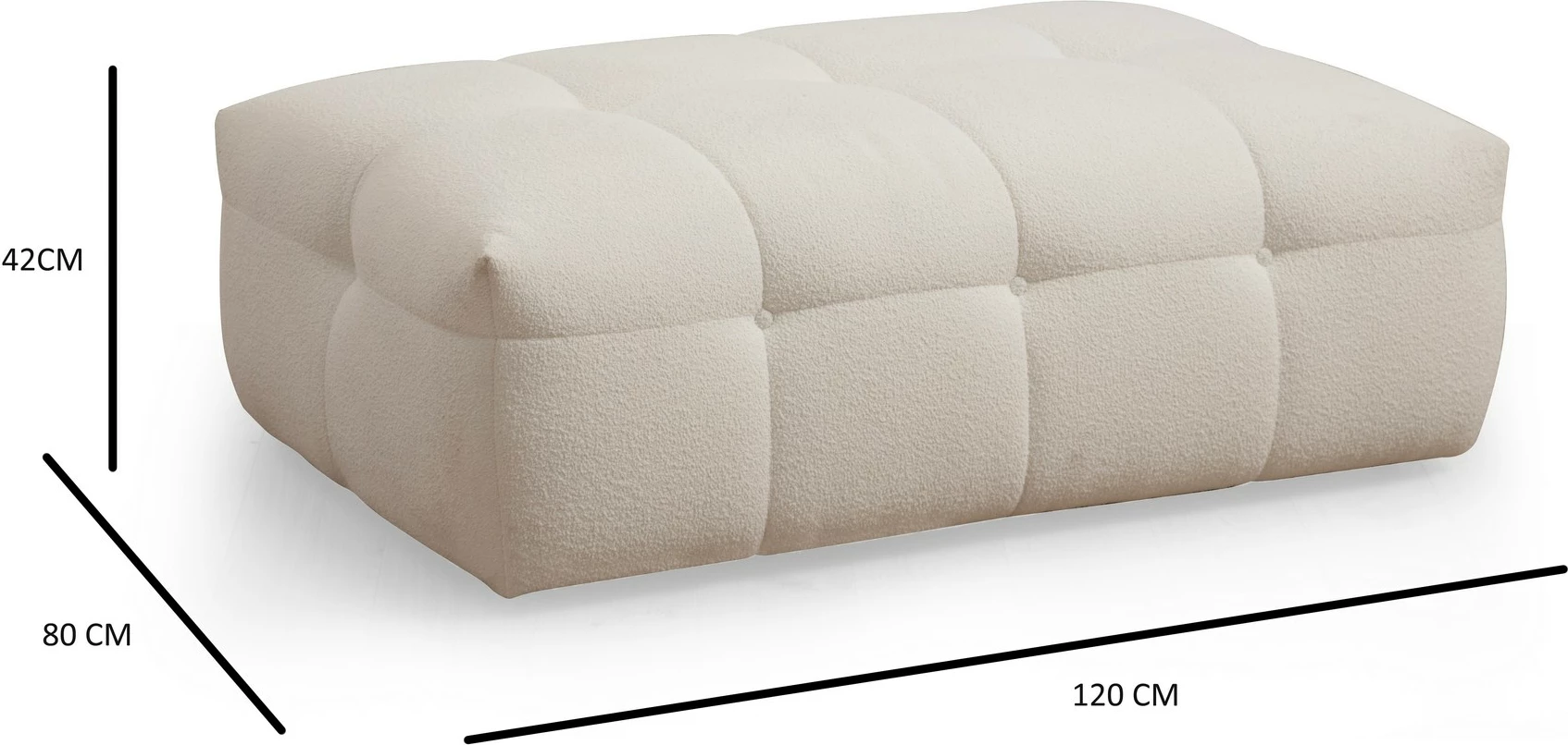 Puf Cady, bezhë, Atelier del Sofa