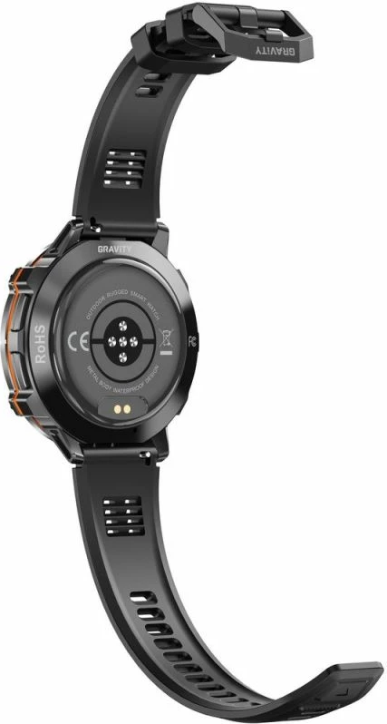 Smartwatch Gravity GT42-1, i zi, set me rrip silikoni dhe byzylyk
