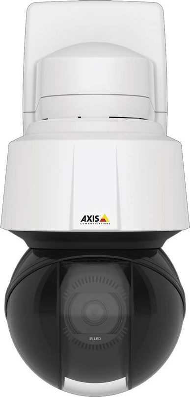 Kamerë sigurie IP Axis 01958-002, për brenda dhe jashtë, me kabllo, Dome, e zezë, e bardhë