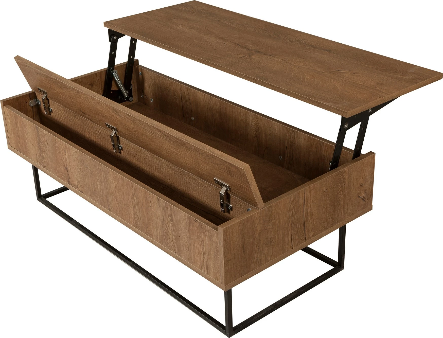 Set mobiljesh për dhomë dite, Skye Decor, Laxus Takım 5, ngjyrë arre dhe e zezë