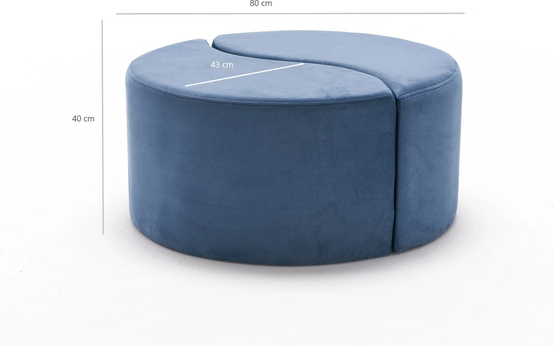Puf Atelier del Sofa, Alis, kadife blu - 8