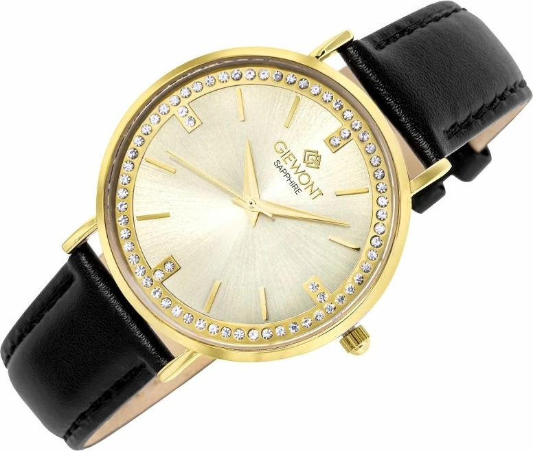 Orë dore femra Giewont GW5390-A2, e artë, rrip i zi