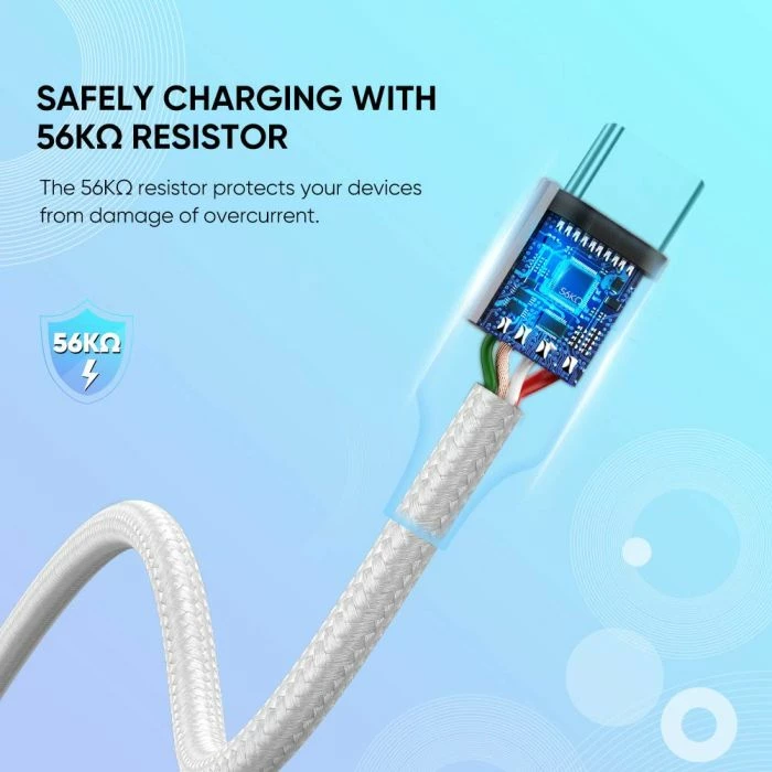 Kabl USB 2.0 USB-A në USB-C UGREEN 60133 2m, polybag, i bardhë