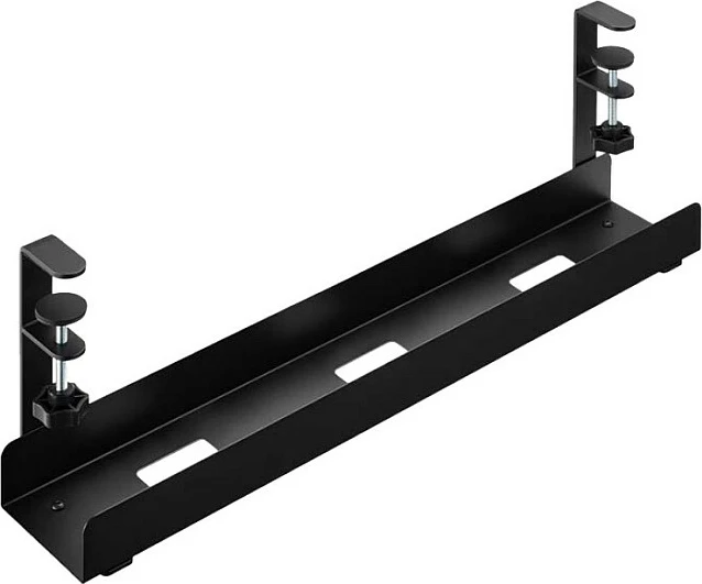 Tabaka për menaxhim kabllove ICY BOX IB-EWA101B-CM, metal, montim me kapëse pa shpim, 695 mm, e zezë