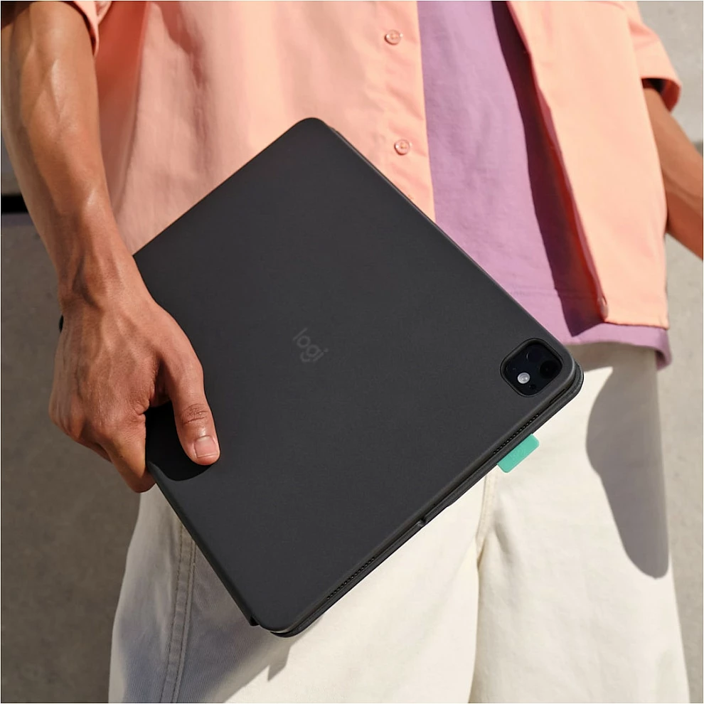 Mbështjellës folio me tastierë Logitech Flip Folio, për iPad Pro 13-inch (M4) / iPad Air 13-inch (M2/M3), Bluetooth, AZERTY FR, Graphite