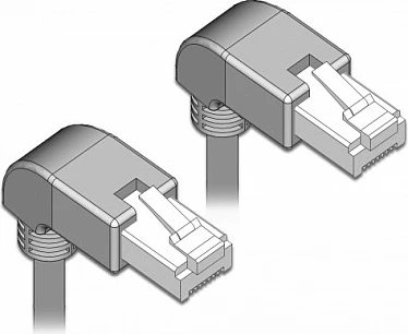 Kabllo rrjeti DeLOCK 85858, Cat5e, 0.5 m, RJ-45 këndore, S/FTP, gri