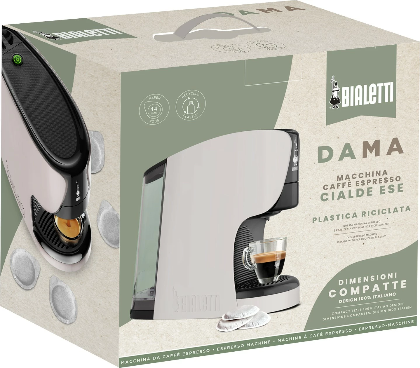 Aparat kafeje me pods Bialetti 098150533, 0.4L, 1450W, gri
