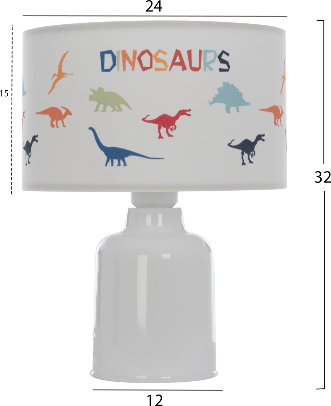 Llambë tavoline për fëmijë me figura dinosaurësh në kapak Φ24x32Hcm.FH7577.05 6