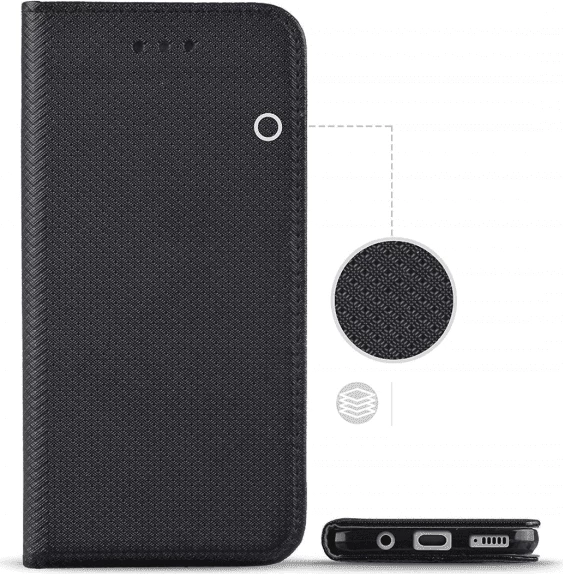 Mbështjellës magnetik flip HAVANA për iPhone 17 Pro Max, MPN 23740, me xhep karte & funksion standi, i zi