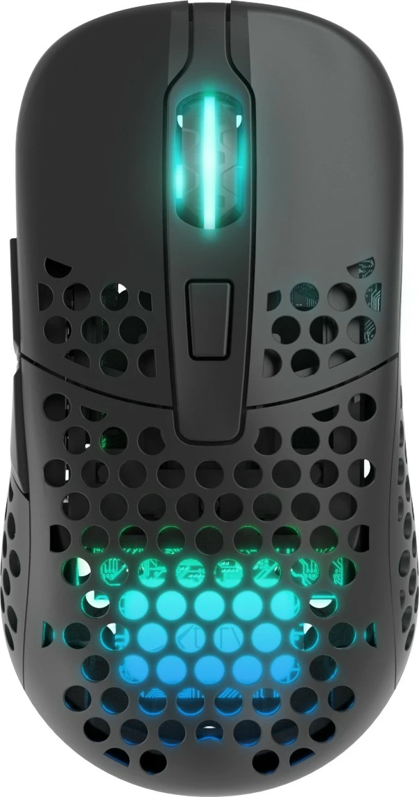 Maus Cherry XTRFY M42 RGB, Ambidextrous, Optical, RF Wireless + USB Type-C, 19000 DPI, Bardhë