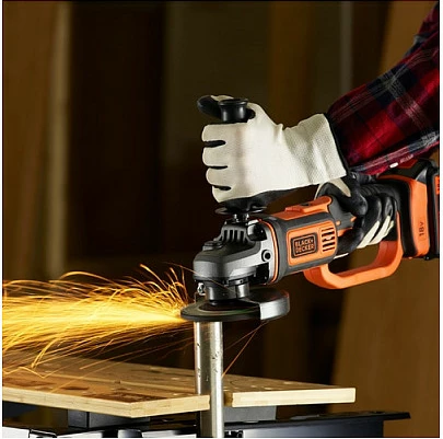 Brushe këndi Black & Decker BCG720N, 18V, 12.5cm, pa kabllo, zi-portokalli