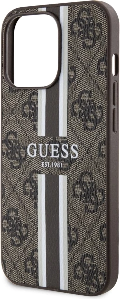 Mbështjellës Guess GUHMP13XP4RPSW për iPhone 13 Pro Max 6.7", hardcase, MagSafe, kafe