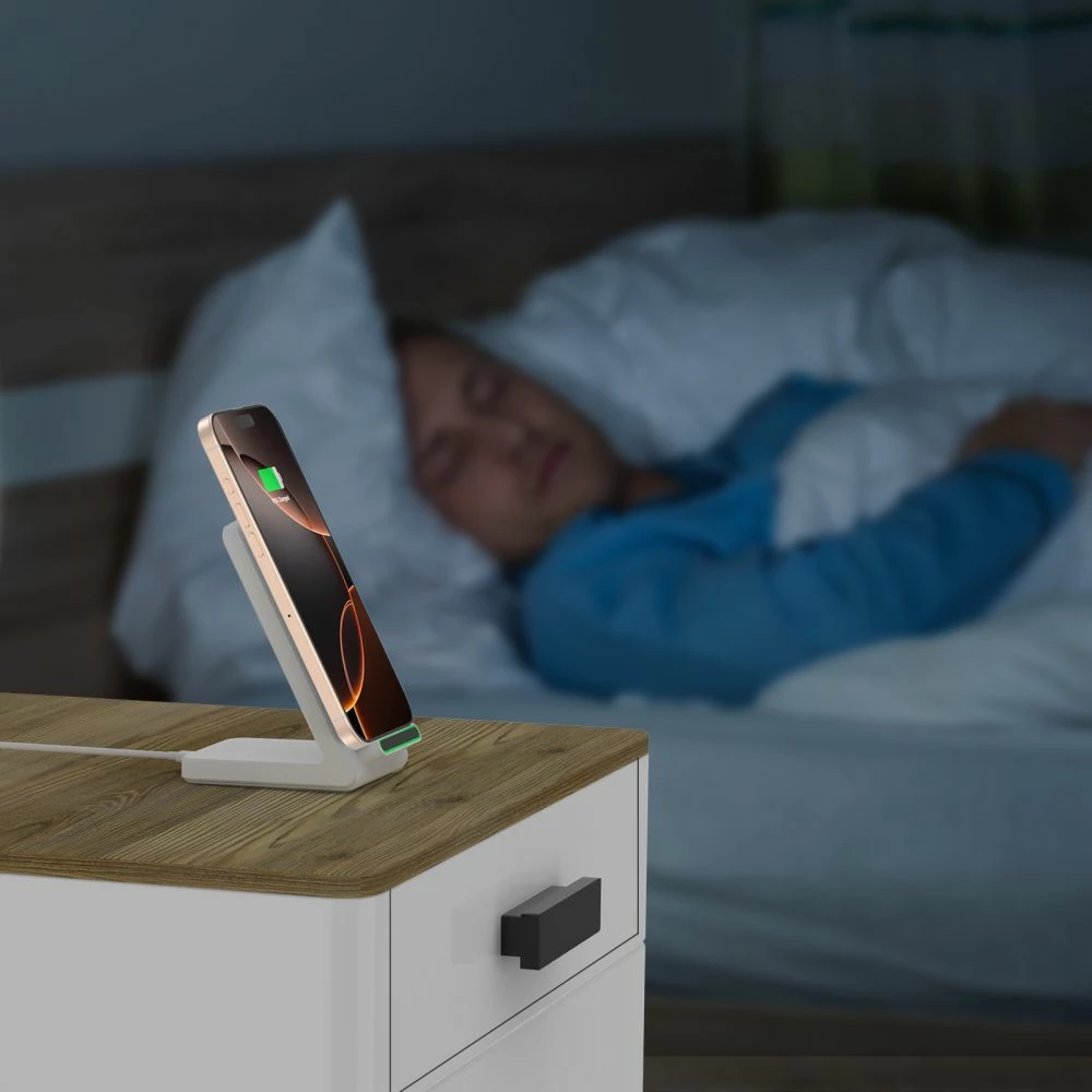 Karikues wireless Tech-Protect QI15W-A40, 15W, i bardhë