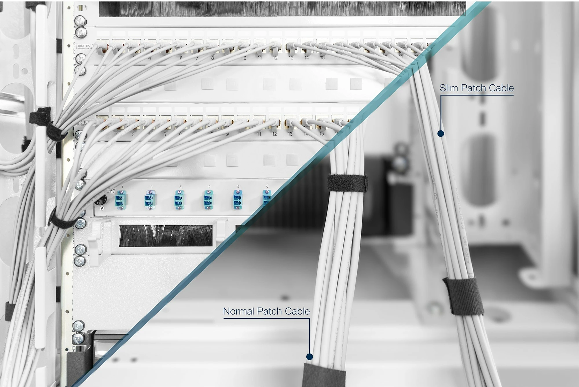 Kabllo rrjeti Digitus CAT 6A U/FTP Slim 1m, RJ-45, gri