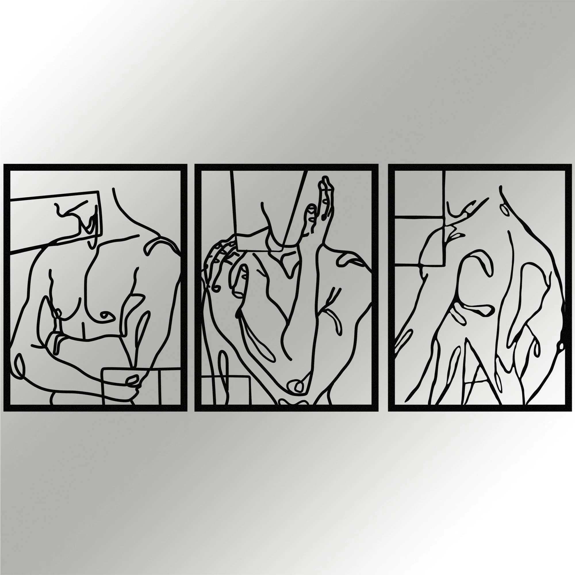 Aksesor dekorativ metalik për mur, Wallity, Cool Man 3