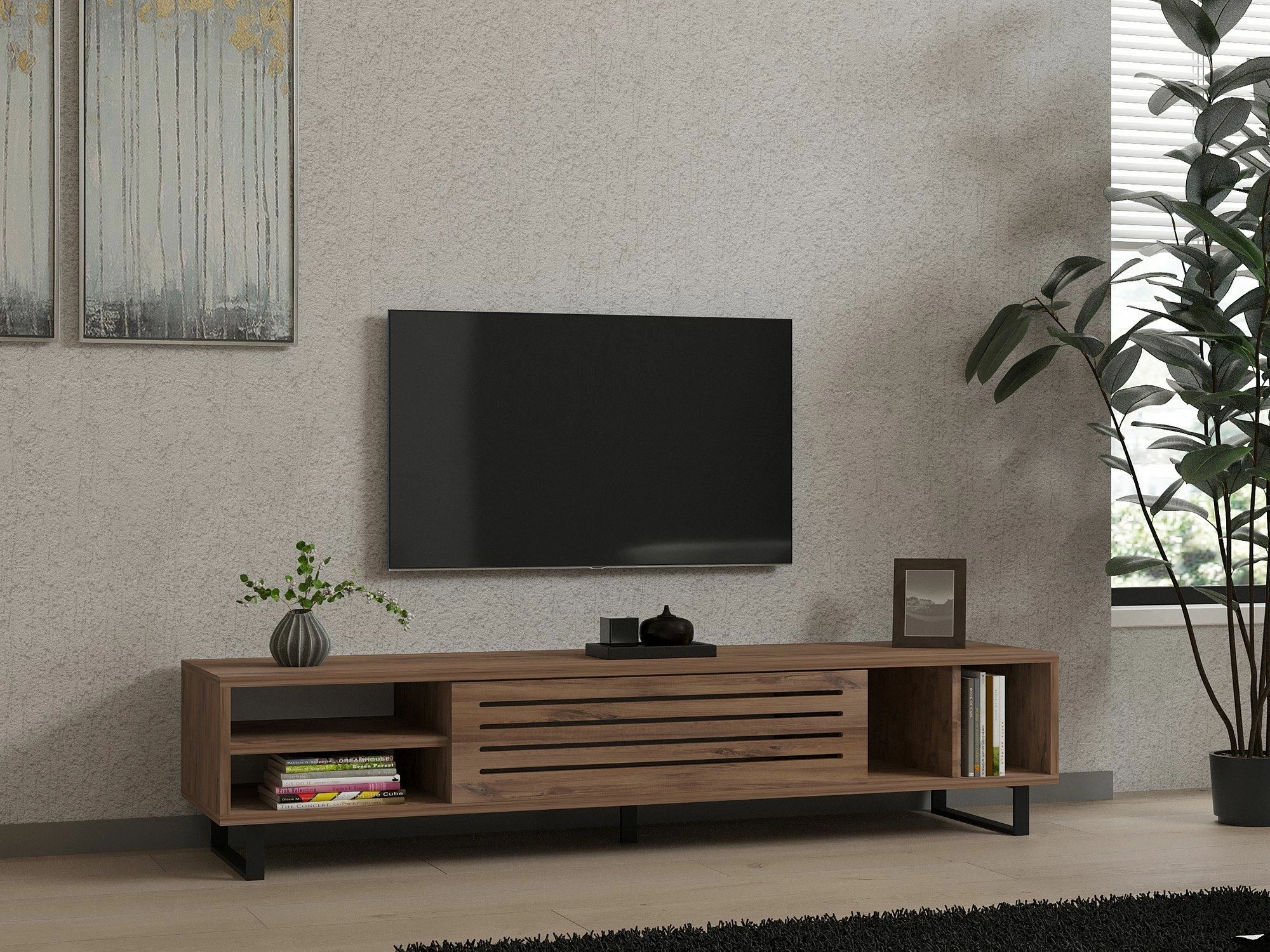 Komodë TV Skye Decor, ngjyrë Atlantic Pine