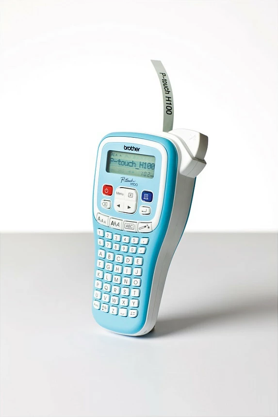 Aparat etiketimi Brother P-touch H100LB, shirit deri 12 mm, kaltër/bardhë