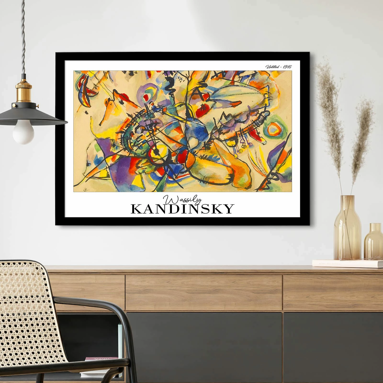Pikturë dekorative me kornizë, Wallity, 4262SYHKANDINSKY-025