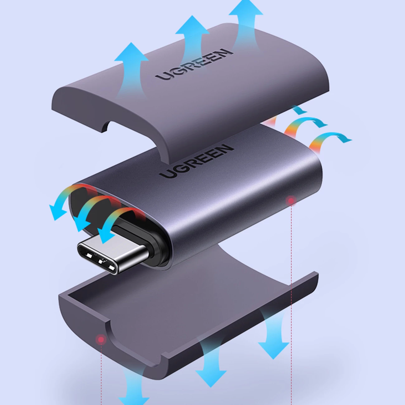Adapter USB-C në HDMI Ugreen US320, 4K, Gri