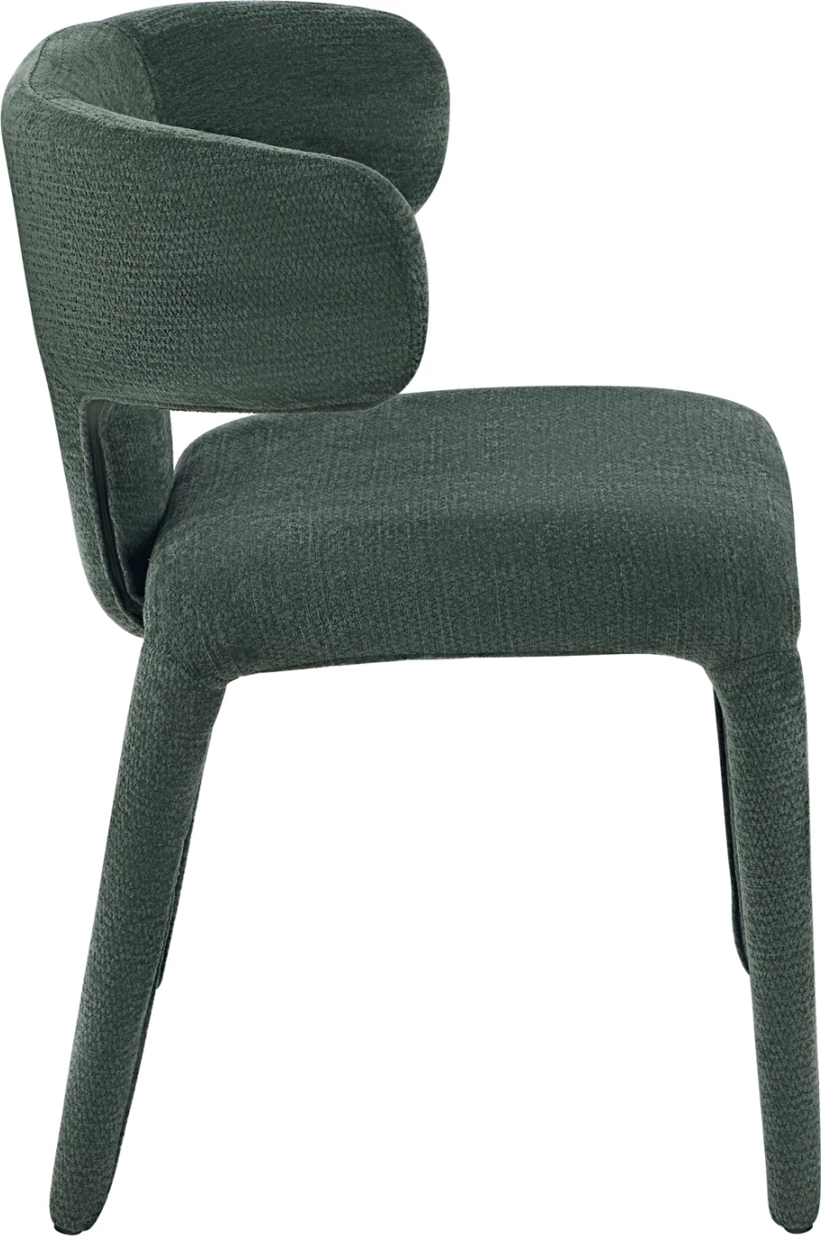 Karrige me mbështetëse për ngrënie BIEN, material tekstili i gjelbër, set prej 2 copë, 49.5x55.5x76cm