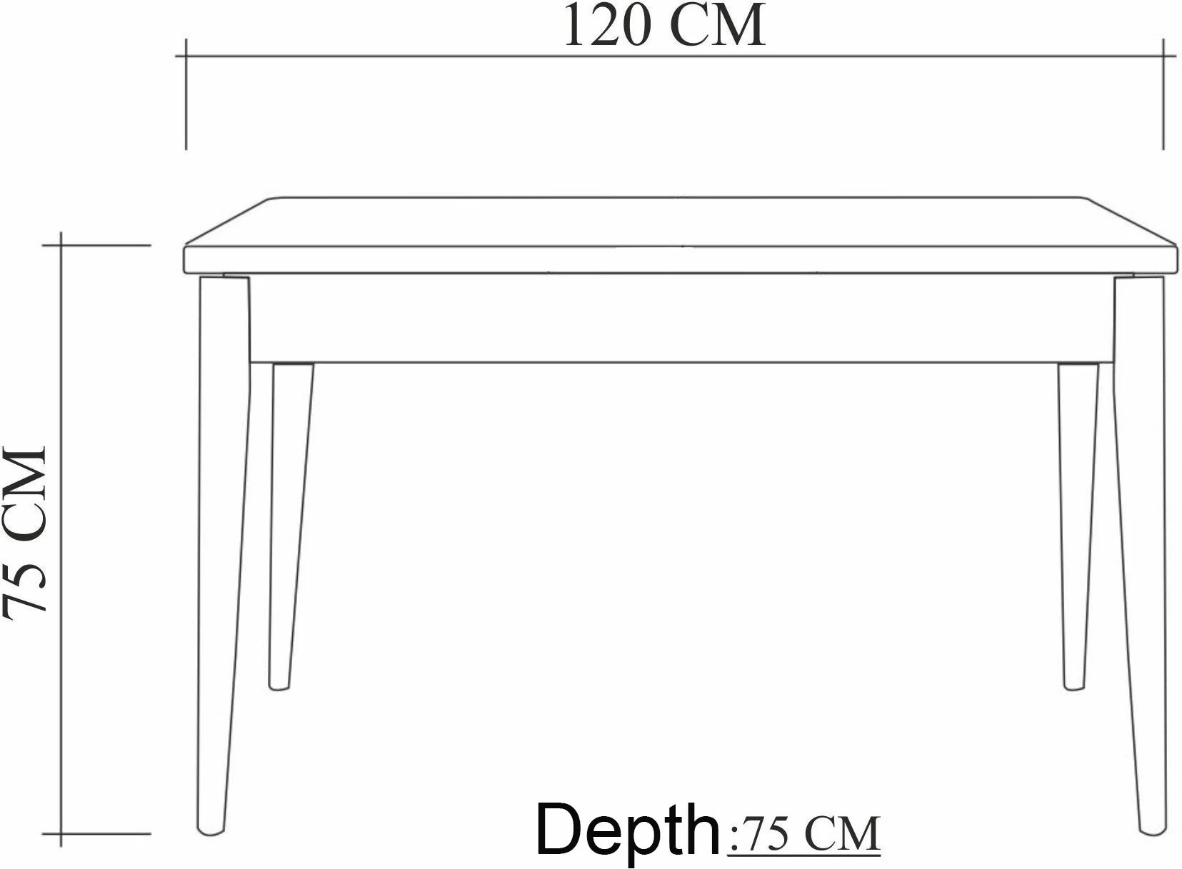 Tavolinë me karrige (6 copë), Skye Decor, Costa 1053 - 2 AB
