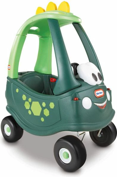 Vetura lodër me shtytje Little Tikes Cozy Coupe Dino 173073, jeshile/verdhe