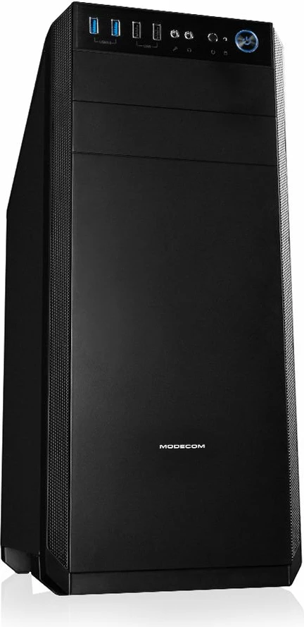 Kasë Modecom Oberon Pro Silent AT-OBERON-PS-10-000000-0002 Midi Tower ATX me izolim zëri, pa furnizues rryme, pa dritare, e zezë