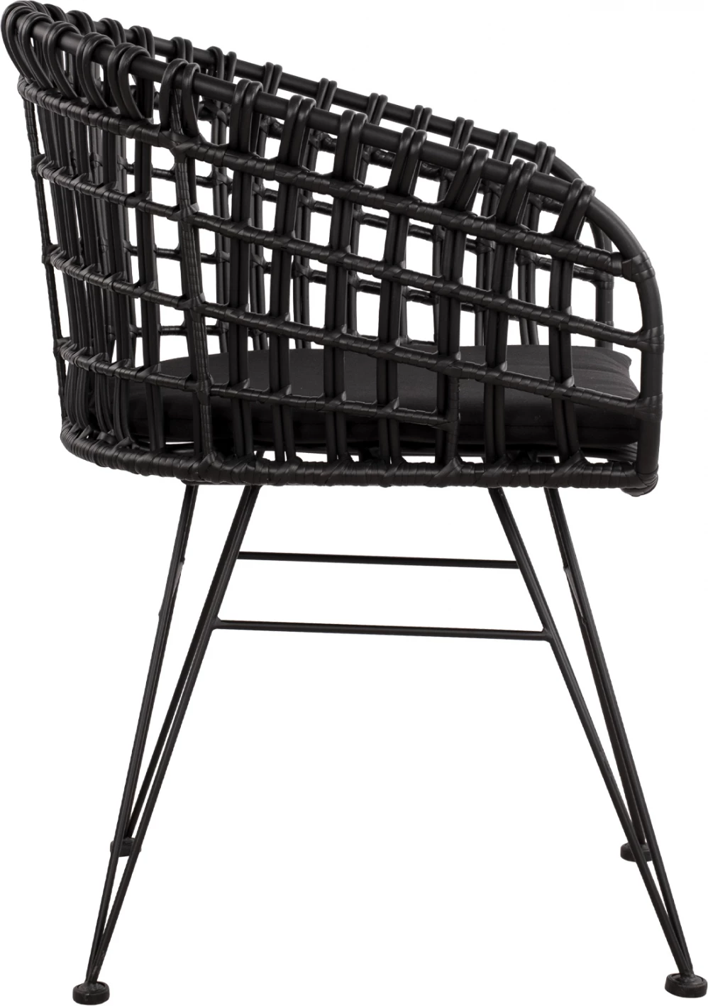 Karrige foleje metalike Allegra FH5456.02, thurje e zezë, 59x56.5x83 cm