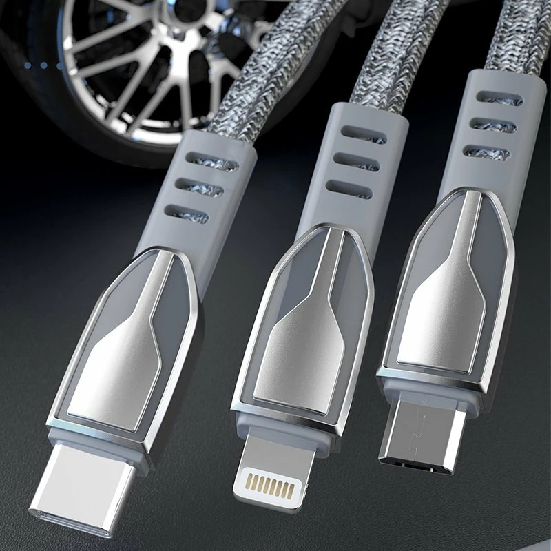 Kabllo USB Dudao L3PROM, 1m, micro USB, 5A, Gri