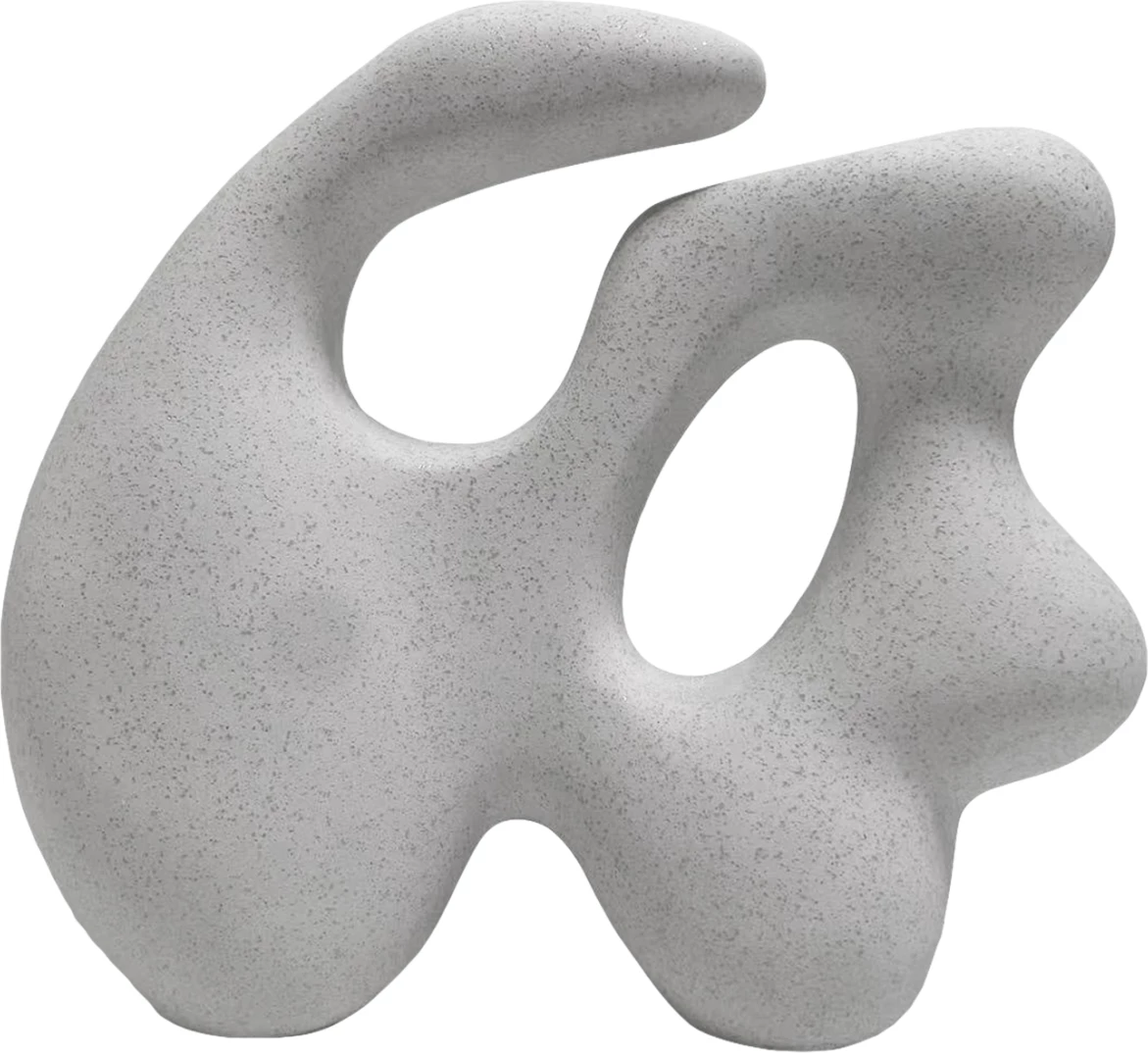 Dekor abstrakt qeramike, ngjyrë e bardhë, ISIL FH4596, 33.5x15.5x30H cm