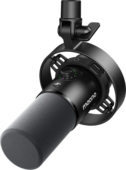 Mikrofon dinamik, Maono PD300X, USB-C & XLR, 192kHz/24bit, kardioid, monitorim 0‑vonese, i zi