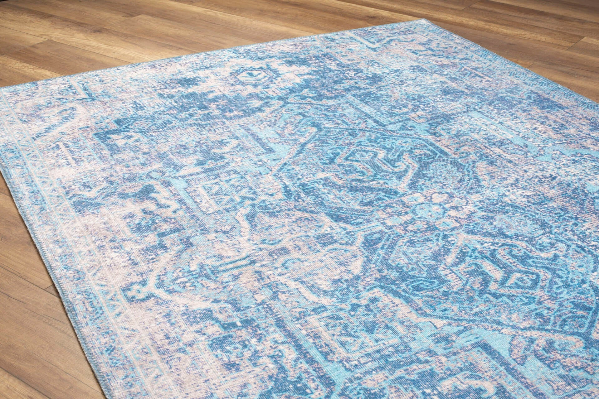 Qilim Conceptum Hypnose, chenille blu, 230x330cm