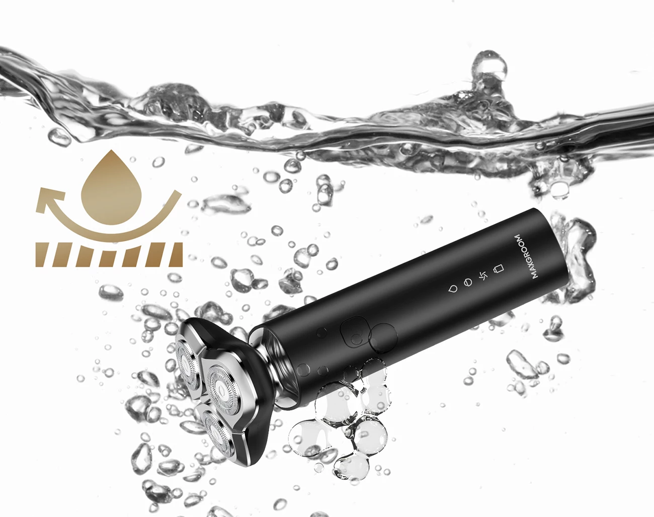 Makinë rroje MAXGROOM M-8012 3-në-1, 600 mAh, IPX7, USB-C, set me aksesorë, e zezë