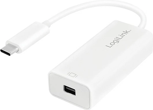 Adapter LogiLink USB 3.2 Gen 1 USB-C në Mini DisplayPort, i bardhë