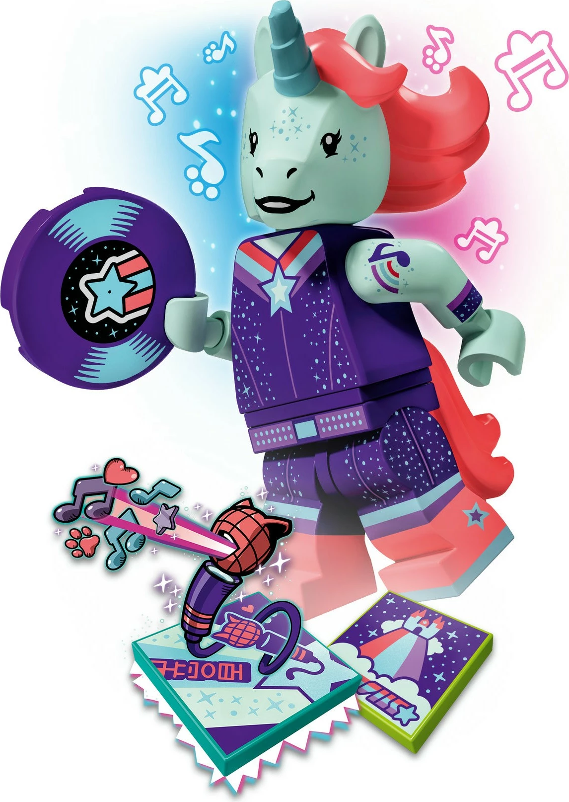 Set ndërtimi LEGO VIDIYO Unicorn DJ BeatBox, 84 pjesë, Multikolor