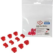 Bllokues porte RJ45 LogiLink, set 10 copë, të kuqe
