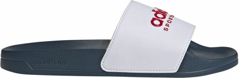 Flip-flops për meshkuj adidas, të bardha dhe blu e errët