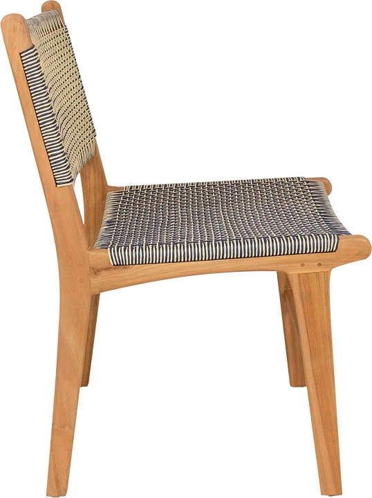 Karrige Darien, skelet dru tik, ngjyrë natyrale dhe litar PE krem-e-zi, 52x62x86cm