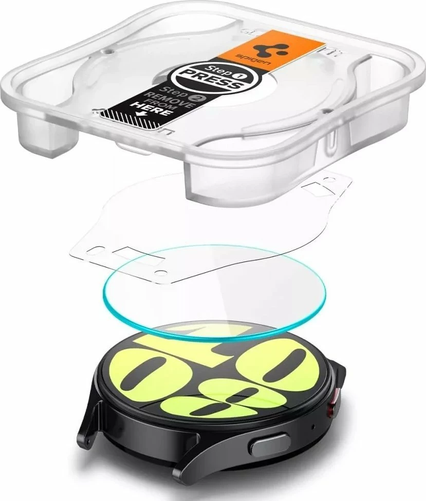 Xham i kalitur mbrojtës Spigen Glas.TR EZ-FIT për Samsung Galaxy Watch 7 44 mm, transparent, paketë 2 copë
