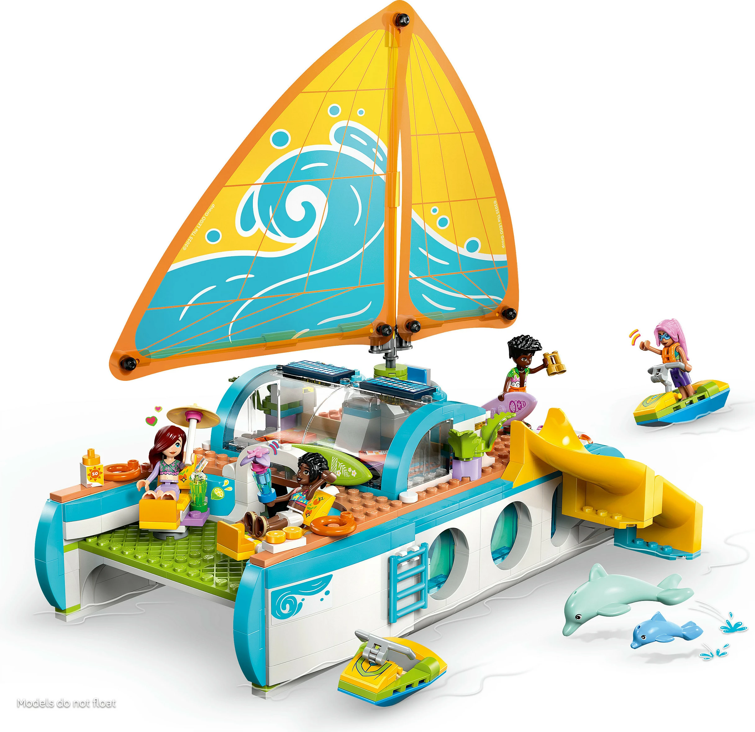 Set ndërtimi LEGO Friends 42664 Travel Boat Adventure, 685 pjesë, 8+, shumëngjyrësh