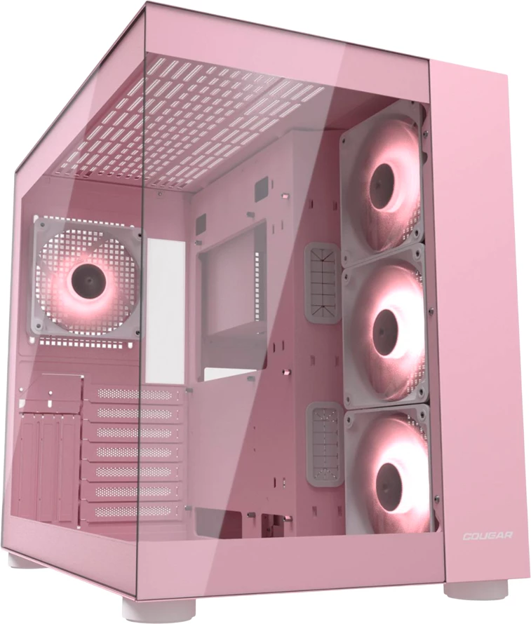 Kasë COUGAR FV150 RGB Midi Tower ATX, 4x120mm, USB-C, rozë