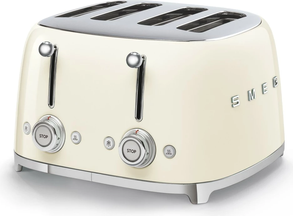 Toaster SMEG TSF03CREU, 4 feta, 2000W, krem