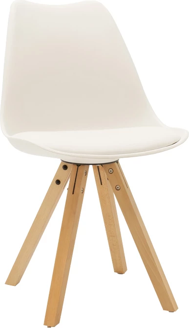 Tavolinë me karrige Quana-Caron, xham i tejdukshëm 8mm, këmbë të bardha, set prej 5 pjesësh, 120x70x75cm