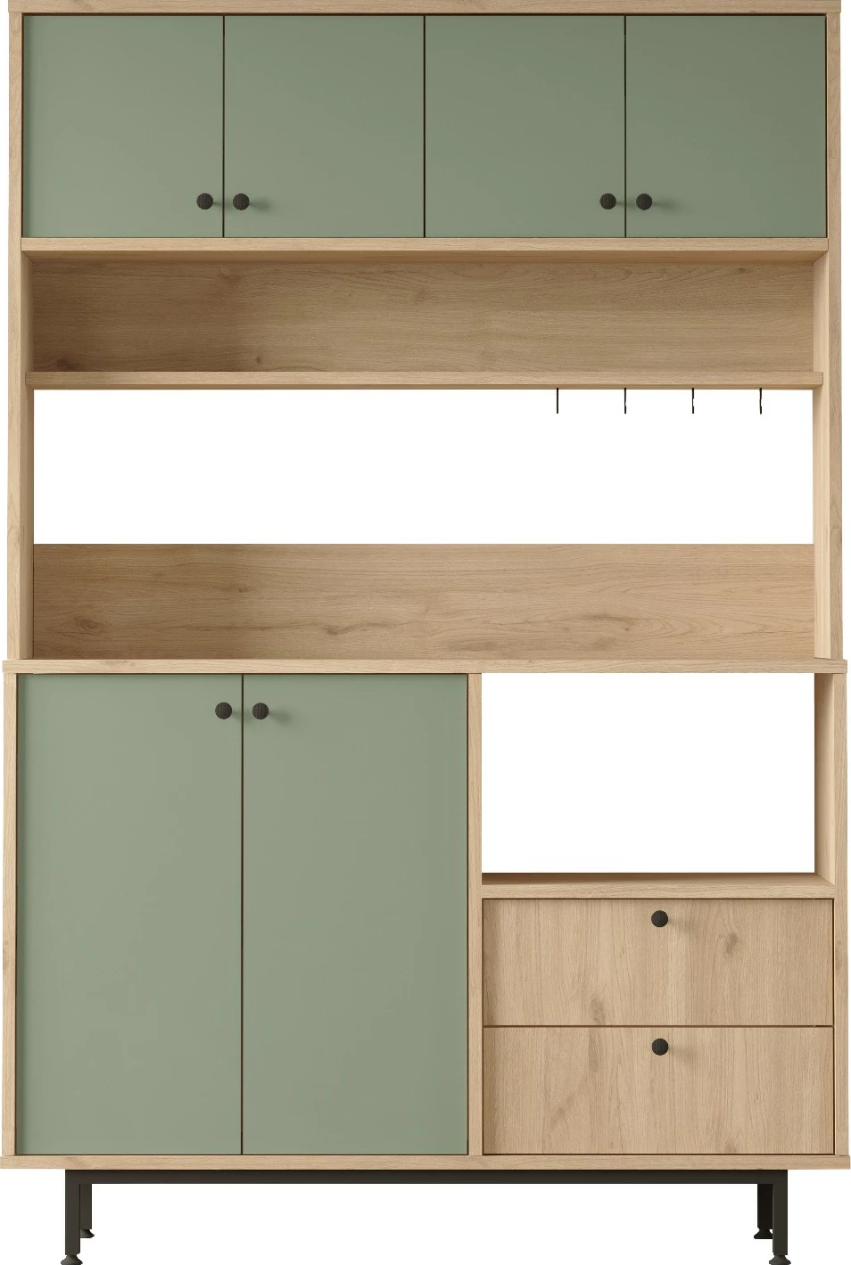 Dollap multifunksional Hanah Home, RE5-SY, ngjyrë lis dhe e gjelbër