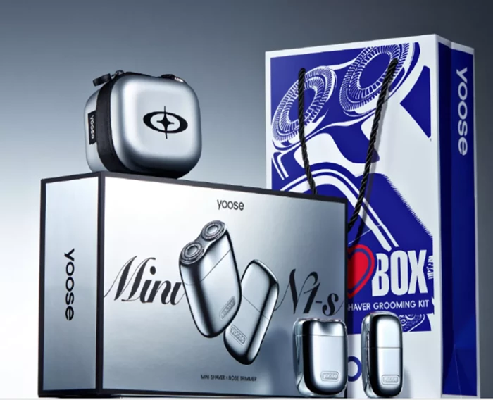 Makinë rroje + trimer hunde/veshi Yoose Mini 2.0 Complete, IPX7, USB-C, set 2-në-1, argjendtë