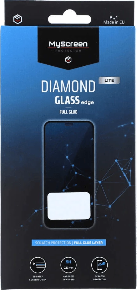 Xham mbrojtës ekrani MyScreen Protector Diamond Lite 17886 për iPhone 15 Pro Max, Edge Full Glue, H9, EasyApp FIT