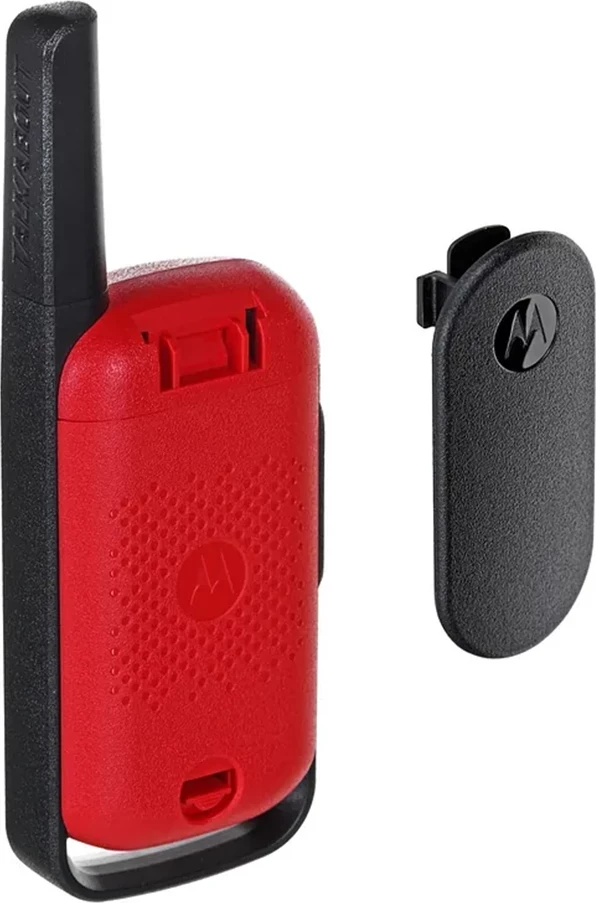 Walkie-talkie Motorola T42R PMR446, 16 kanale, rreze deri 4 km, set 2 copë, e kuqe