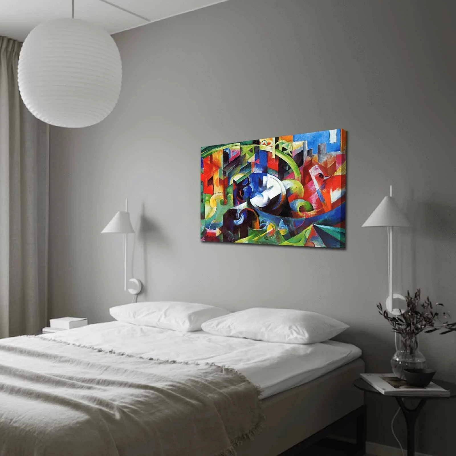 Pikturë dekorative në kanavacë, art i Franz Marc, shumëngjyrëshe, 70x100cm, 70100FAMOUSART-033