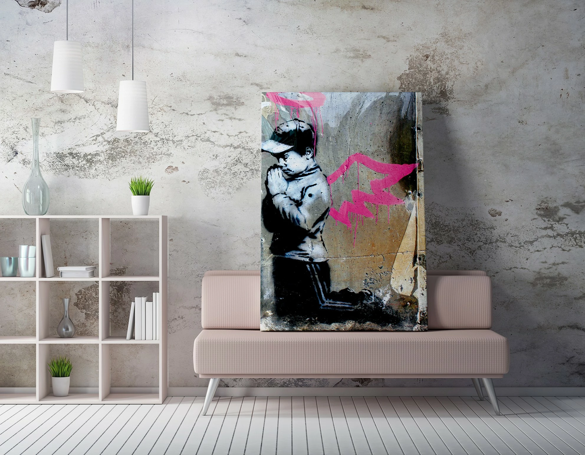 Pikturë dekorative në kanavacë, Banksy, shumëngjyrëshe, WY20, 50x70cm