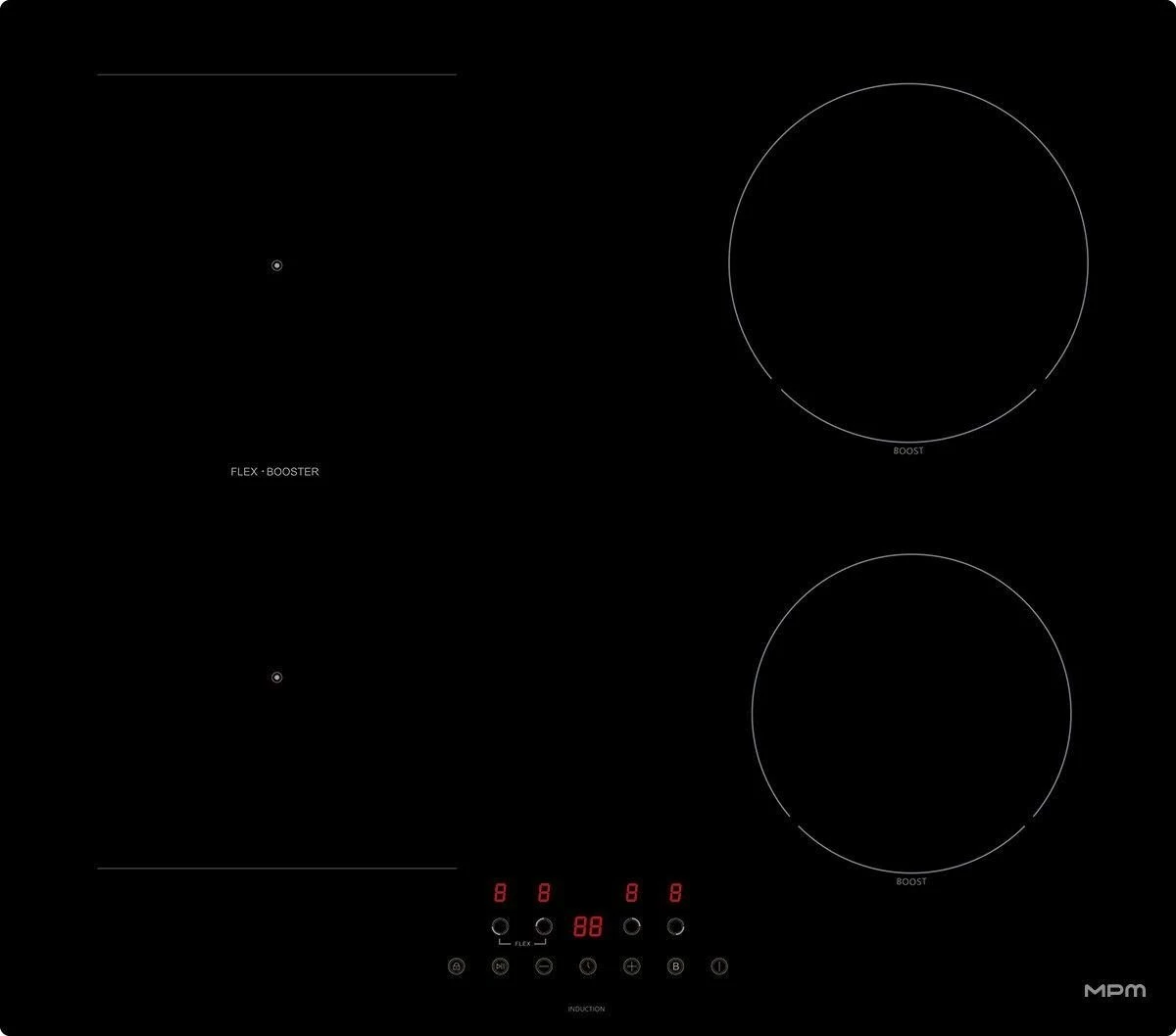 Sobë inkaso me induksion MPM MPM-60-IM-15, 59 cm, 4 zona, e zezë